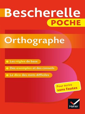 cover image of Bescherelle poche Orthographe